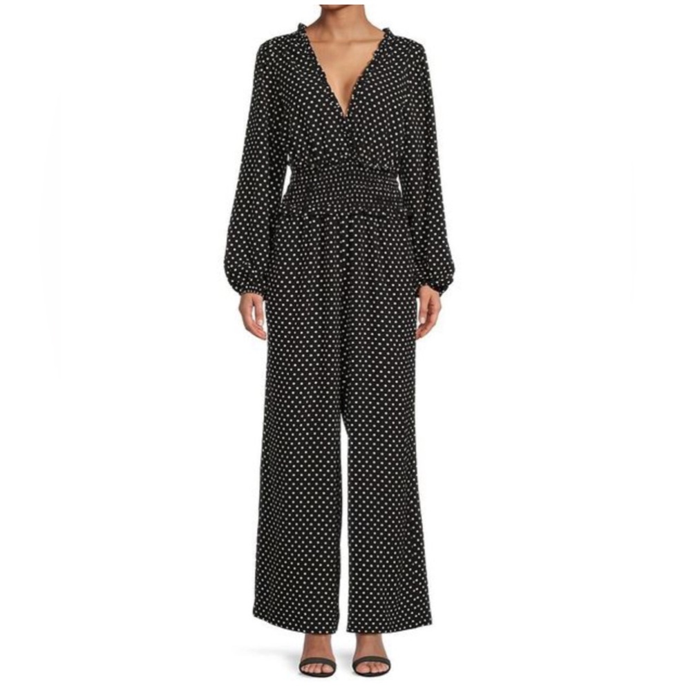 NWT Max Studio long sleeve ruffle jumpsuit